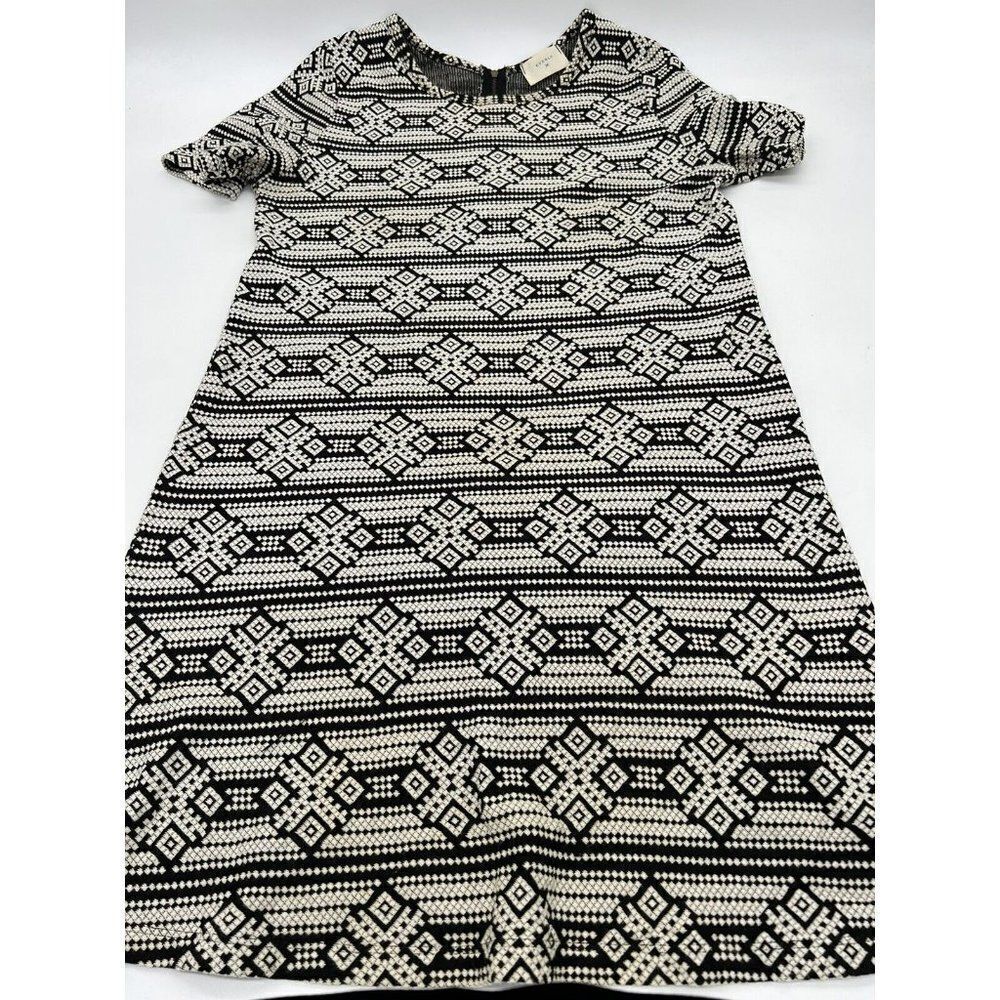 Womens Everly Geometric Black And Beige Tank Dress Shift Dress Size L